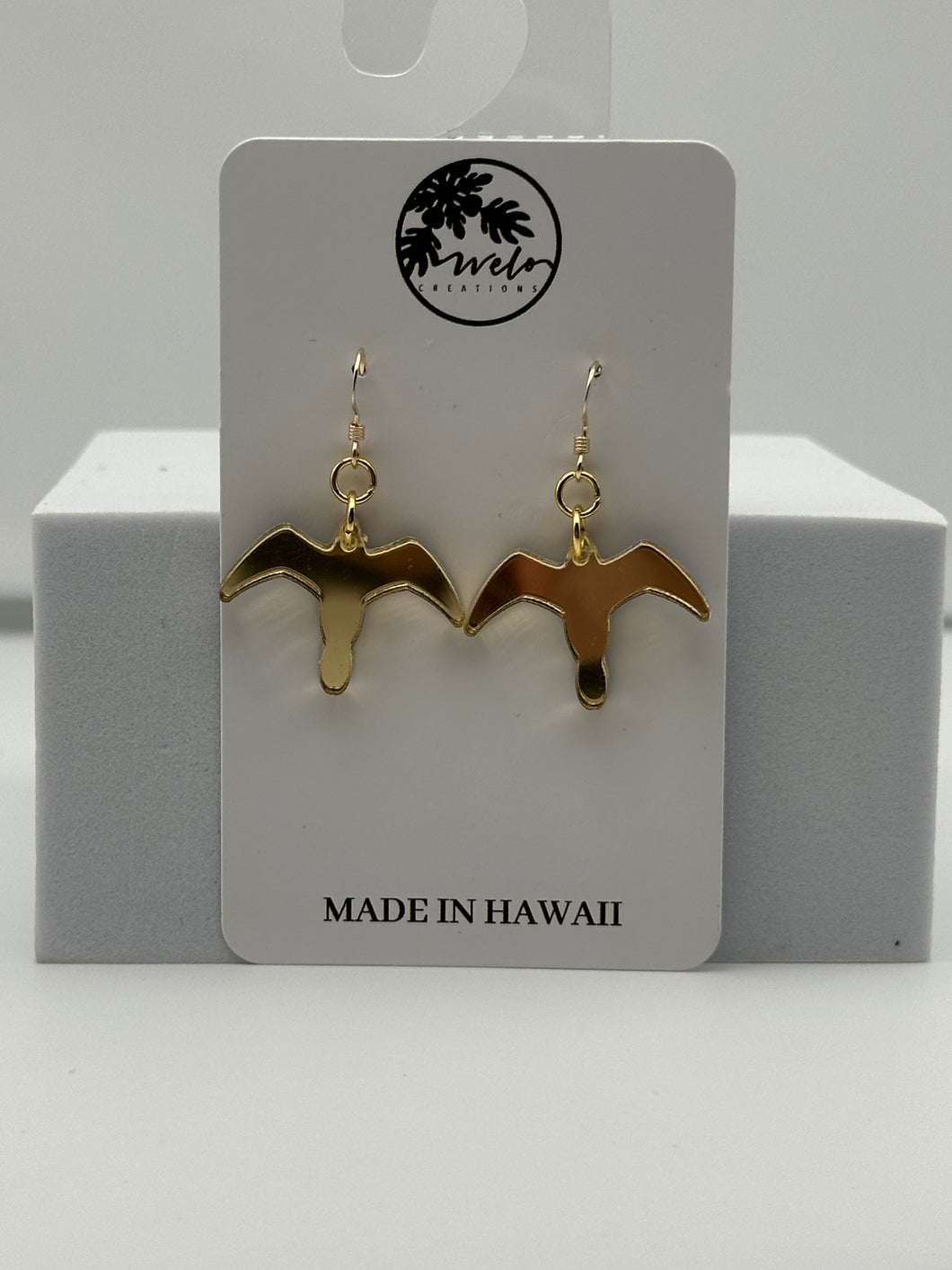 Gold mini Iwa earrings